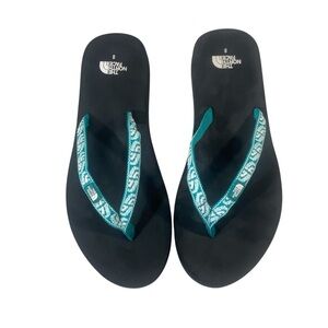 The North Face Turquoise and Black Sandals